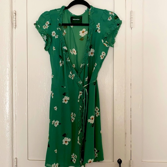 NWOT Reformation Green Garnet Mini Dress - Picture 6 of 15